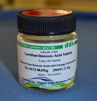 Certified Benzoic Acid Tablets | CAL2K Consumables Certified Benzoic Acid Tablets | CAL2K Consumables